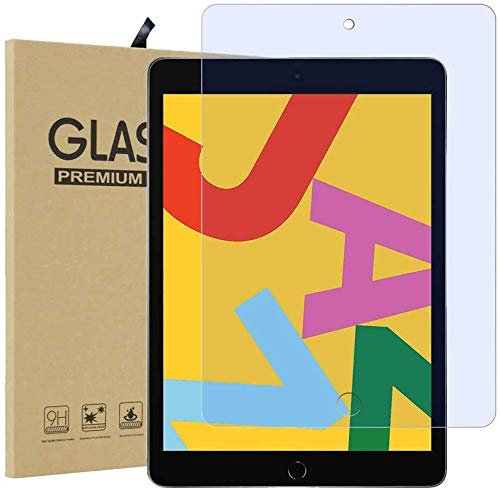 FiiMoo Anti-Blaulicht Folie kompatibel mit iPad 8.Generation (2020) / iPad 10.2 2019 / iPad 7, Augenpflege, Augenermüdung lindern [Blockiert übermäßiges schädliches blaues Licht & UV]