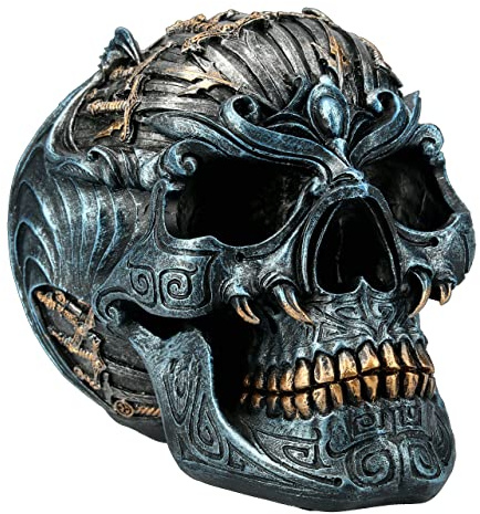 Pacific Giftware Dämonischer Totenkopf mit Flügeln und Schwertern Schädel Figur