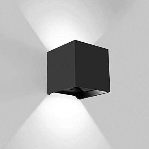 BELLALICHT 12W LED Wandleuchte Wandlampe - Aluminium Up Down Wandlichter Innen Außen, Lichtstrahl Einstellbar, IP65 Wasserdicht für Bad Flur Treppenhaus Wohnzimmer Schlafzimmer