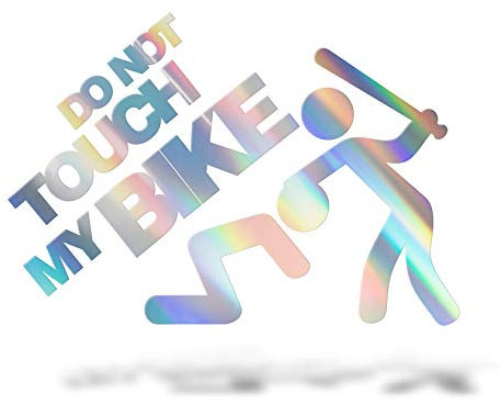 ERREINGE Don't Touch My Bike Aufkleber, Vinyl, Wandtattoo, Laptop, Auto, Motorrad, Wohnmobil