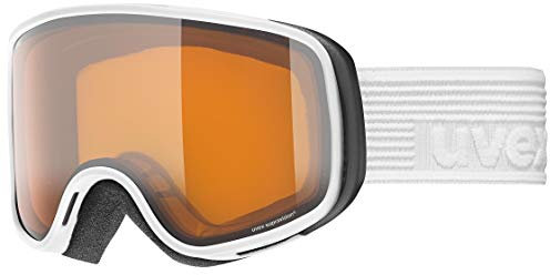 Uvex Unisex Kinder, Skibrille, White/Lasergold-Clear, Einheitsgröße