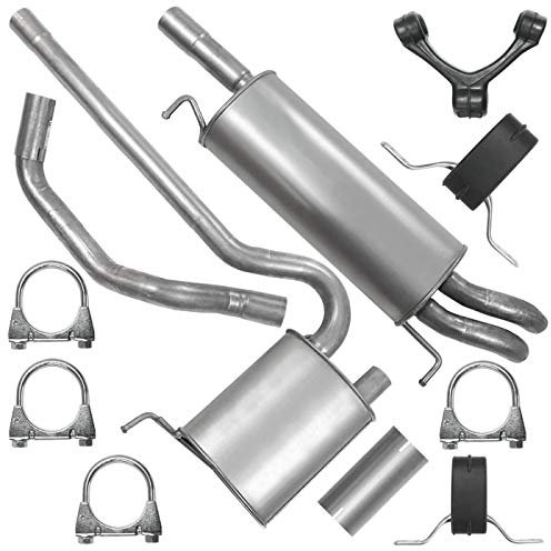 Adamot Auspuffanlage Schalldämpferset Auspuff für VW Passat B5 1.9 TDI