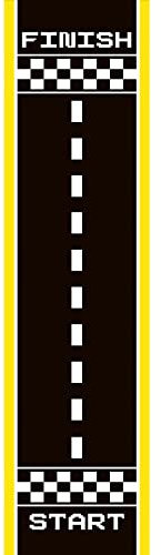 OOTSR 9.8ft Lang Rennstrecke Boden Läufer Matte, Rennwagen Party Dekoration für Rennwagen, Geburtstag, Spiel, Sport, Tisch(1 STK)