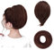 BARSDAR Haarteil Hair Extensions Haarknoten-Pferdeschwanz-Verlängerung,Gerades synthetisches Haarteil, kurzes Pferdeschwanz-Brötchen, Haarschmuck einfach Scrunchie für Frauen Dark Auburn