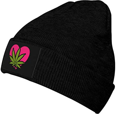 850 Beanie Winter Mütze Marihuana-Weed-Blatt-Liebe Schädel Cap Unisex Mütze Slouch Beanie Mütze Für Herren Damen Skating