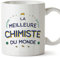 MUGFFINS Tazas para QUÍMICA mujer - En Francés - Meilleur du Monde - 11 oz / 330 ml - Regalo original y divertido