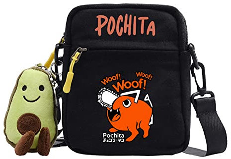 flowereyes Chainsaw Man Shoulder Bag With Adjustable Shoulder Strap Pochita Daypack Tote Bag Satchel Causal Devil Pochita Bag Small Square Bag
