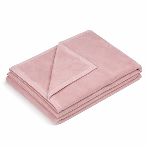 Traumschloss Cotton Home Wohndecke Kuscheldecke, rosa, 150x200cm, 70% Baumwolle und 30% Polyacryl, Öko-Tex 100 Standard