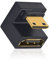 Duttek U Shape Adaptateur Mini HDMI2.1 vers HDMI2.1, Down Angle HDMI Femelle vers Mini HDMI Mâle 48Gbps (8K@60Hz 4K@120Hz) pour Caméra/PC Portable/Projecteur Home Cinéma - (1 Pièce)​