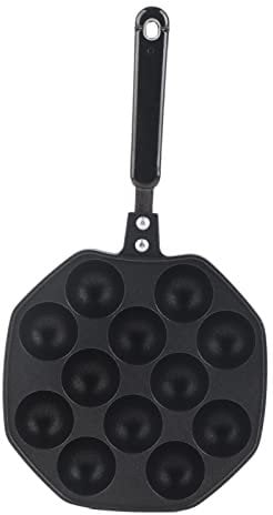 Joyzan Pancake Octopus Pan, Meatball Pans Takoyaki Maker Grill Sphere Plate Molds Ball Cast Aluminum Nonstick Pancakes Eggs Crepe Cooking Baking Forms Mold Tray Fried Tool Skillet Meat Balls Heater