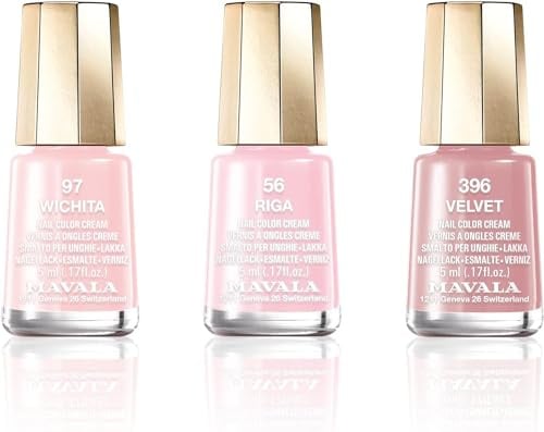 Mavala Trio Sweet Harmony – Nagellack – langer Halt – schnell trocknend – einfache Anwendung – vegane Formel – Mini Color's – 3 x 5 ml