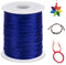 LEREATI Nylonschnur 2.5mm x 100m Nylonfaden Nylon Perlenschnur Satinkordel, Makramee Schnur Nylonschnur für Armbänder Perlen Auffädeln Halskette Schmuckherstellung DIY Handwerk (Königsblau)