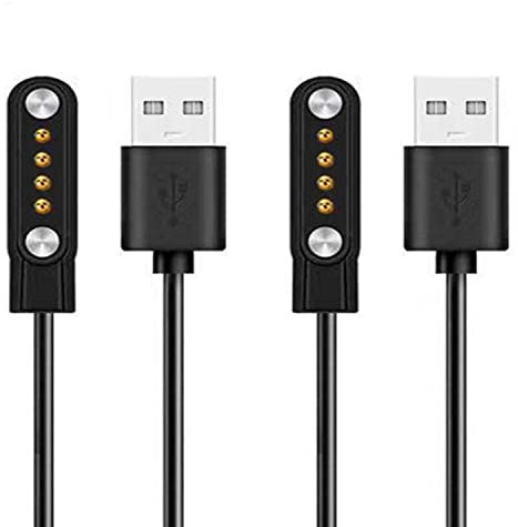 Blueshaweu Compatible avec PTHTECHUS Y19 Smartwatch Chargeur, Blueshaweu Magnétique Charging Montre Connectée USB 3,3ft Compatible avec PTHTECHUS Y19 Smartwatch (Noir+Noir)