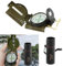 Qiundar Taschenkompass Outdoor Kompass und Teleskop Militär Marschkompass Navigation Kompass für Jagd Wandern und Aktivitäten Camping im Freien, Wasserfest und Stoßfest