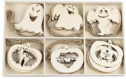 Hängendes Hängedekoration Halloween Dekorationen Hängende Anhänger Deko Garten Hängen Hängende Dekorationen Ornamente Party He-xen Anhänger Halloween Hängeornamente Kürbis (Beige, One Size)