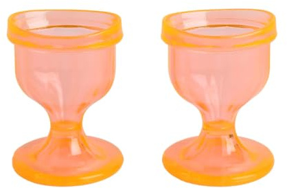 JETR ChillEyes Gobelets de lavage des yeux pour un nettoyage efficace des yeux, avec récipient de rangement, bord en forme d'œil, ajustement parfait, tasse de lavage des yeux en plastique (orange)