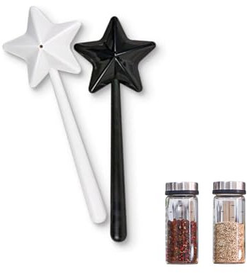 YEJAHY Lot de 2 Épices, baguette magique en forme d'étoile, pour sel et poivre, cuisine, restaurant, accessoires de cuisine