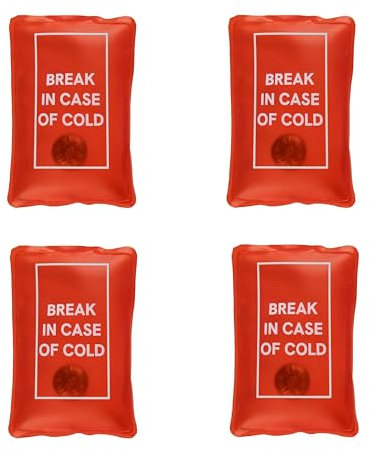 FISURA - Origineller Handwärmer.Origineller Mini-Gel-Handwärmer. Wiederverwendbarer Taschenwärmer. Für Aktivitäten im Freien. (Packung mit 4 Stück Break, Rot)