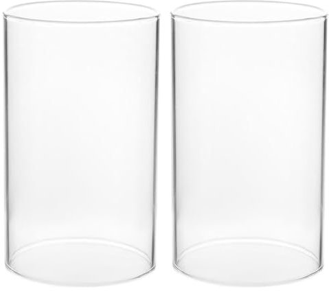 Cabilock 2stücke Klare Glas Kerzenhalter Ohne Boden Offene Kerzenabdeckungen Für Stumpenkerzen Für Wohnzimmer Dekoration Hochzeits Tischdeko Glas Kerzenhülsen