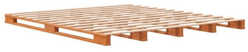 vidaXL Palettenbett Wachsbraun 180x200 cm Massivholz Kiefer