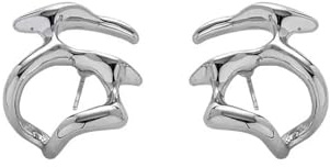 Ohrringe Y2K unregelmäßige flüssige Ohrringe für Frauen Silberfarbe Hip-Hop Punk geometrische Ohrringe Clip für Mädchen Mode Party Schmuck 2023 Schmuck Geschenke