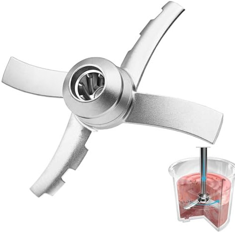 for Ninja Creami Blade Replacement Parts, Replacement Stainless Steel Paddle Compatible with Ninja CREAMi Ice Cream Maker NC300UK NC300UKCP NC301 NC299AMZ Series, for Ninja Creami Accessories
