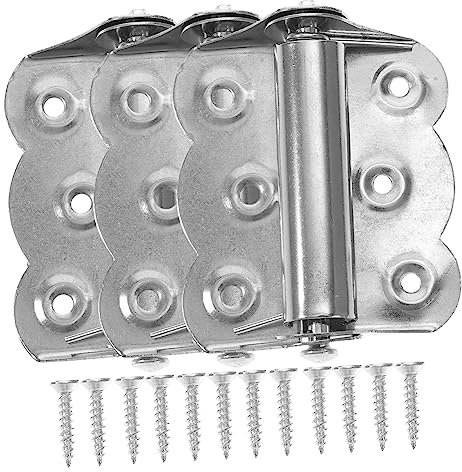 WATIIFUFU 3stücke Automatische Türscharniere Aus Edelstahl Mit Federspannung Selbstschließend Hohe Belastbarkeit Einfache Montage Langlebig Geeignet Für Garagentore Und Außentüren