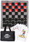 Jumbo Spielkarten und riesige Dame Combo Familienspiel für 4 Spieler | Tic Tac Toe, Karten