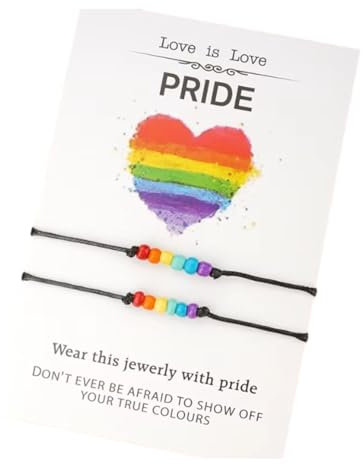 Freundschaftsarmbänder Pride - Pärchen Armbandänder - Freundschaftsarmbänder set 2 Stück - Geschenk für Freunde, Pärchengeschenk - Geschenkidee Armband - Pinky Promise