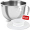 6QT Stainless Steel Mixing Bowl with Lid for KITCHENAID BOWL-LIFT STAND MIXERS, Dishwasher Safe Replacement Mixing Bowl with Handle & Mixer Bowl Cover Set