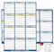 Wandkalender, trocken abwischbar, extra großer Wandkalender 2024–2025, trocken abwischbar, großer abwischbarer Wandkalender, trocken abwischbar, monatlich, vertikal gerahmt für Zuhause, Firma, Schule,