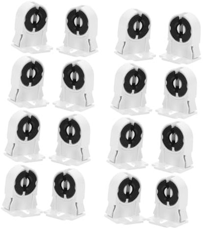 QUMIIRITY 20stücke Fassung Für Led-lichtrohr Lampensockel Ersatz Für Leuchtstoffröhrenhalter Hitzebeständig Installieren Für Kellerbeleuchtung Und Arbeitsbereiche