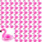 Lot de 200 porte-gobelets gonflables en forme de flamant rose - Pour jacuzzi, été, plage, piscine, fête