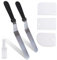 2 Espátulas de Acero Inoxidable y 3 Espátulas de Plástico Calidad Alimentaria para Repostería Diferentes Diseños Set Profesional para Decorar Tartas, Cupcakes y Postres para Reposteros y Panaderos