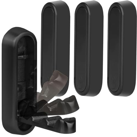 GD HUA 4 ganchos negros para ropa plegables, 90°, gancho plegable invisible, fijación autoadhesiva o perforada, capacidad de carga de 5 kg, para armario, baño, cocina, salón