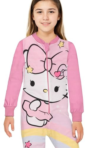 United Labels Hello Kitty Jumpsuit für Mädchen - Overall Kinder Schlafanzug Langarm Rosa