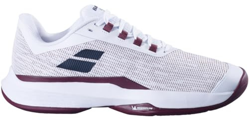 Babolat Men's Jet Tere 2 All Court Tennis Shoes, White/Port Royale (US Men's Size 8)