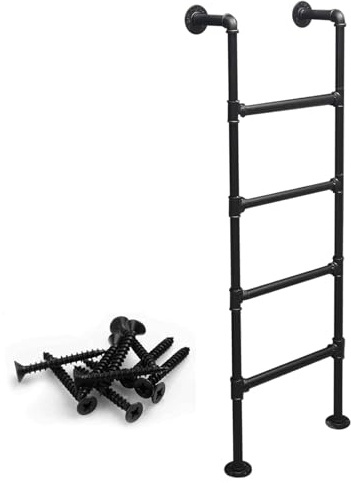 MSHGSKU Échelle Droite Murale en métal pour loft, bibliothèque, dortoir, Camping-Car, Toit 125 cm/49 po