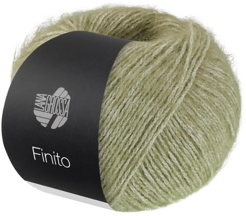 LANA GROSSA Finito | Sommerliches Flauschgarn mit Baumwolle | Handstrickgarn aus 73% Baumwolle & 27% Polyamid | 50g Wolle zum Stricken & Häkeln | 150m Garn FB 25