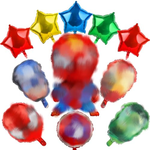 Birthday Decorations for Boys Girls-Super Hero Kids Party Decorations Foil Balloons Happy Birthday Balloons Latex Balloon for Hero Theme Party Supplies Decorations