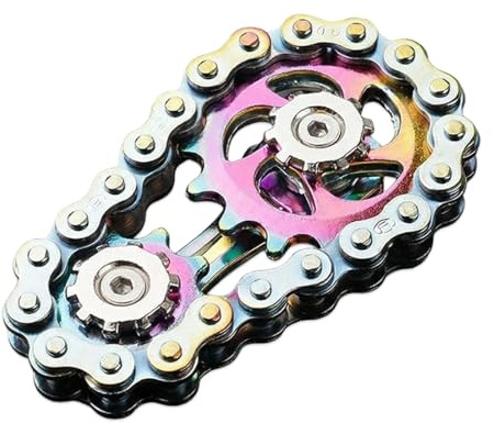 CATZUM Fidget Chain Toys, Linkage Bike Chain Design, Double Gears, Durable Smooth Bearings, Relieves Stress and Anxiety, Fidget Toy for Adults and Kids