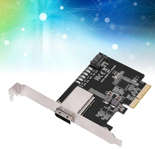 Zunate Hochgeschwindigkeits-5-Gbit/s-PCIE-X4-zu-kleine-SAS-Adapterkarte für Desktop-Arbeiten, Große Kapazitätserweiterung, 64 TB