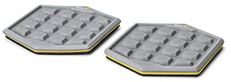 SKLZ Unisex's Non Core Court Slidez Stabilitäts-Gleitscheiben, Übungsschieber für Ganzkörpertraining, leicht und abriebfest, grau, 31 cm, 2 Stück, Einheitsgröße
