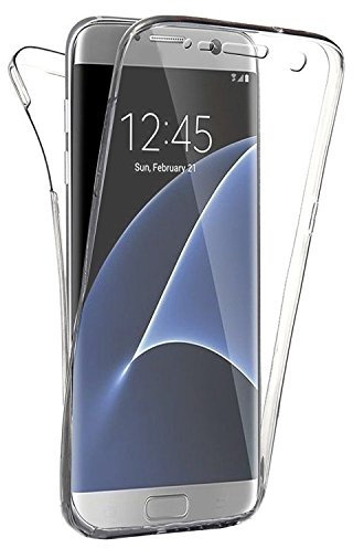 COPHONE Custodia per Samsung Galaxy S7 Edge 360°Full Body Cover Trasparente Silicone Case Molle di TPU Trasparente Sottile Protezione per Galaxy S7 Edge