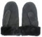 Lammfell Handschuhe Fäustlinge aus sehr weichen Australischen Merino Premium Lammfell, schwarz oder grau, cognac braun Damen Größenbeschreibung siehe Produktbeschreibung (S, Schwarz)