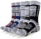 YUEDGE Wandersocken, 3/5 Paar atmungsaktive Laufsocken für Herren, Sport Socken mit Sohle und Knöchel, Anti-Blister Trainersocken Weinrot / Blau / Hellgrau / Grau / Schwarz XL