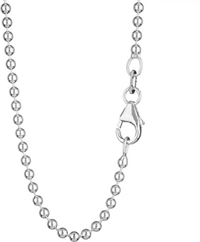 NKlaus 90cm Kugelkette 925 Silber elegante Halskette Breite: 2,0mm Collier 9,6g schwer 8927