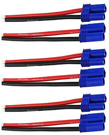 FLY RC 3 Paar EC5 Stecker Männlich Weiblich Stecker Silikondraht für RC Lipo Batterie FPV Drone