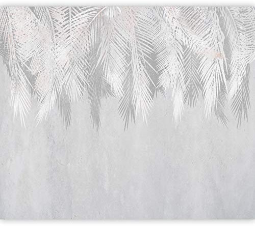 murando Fotomurales Hojas Tropicales 350x256 cm XXL Papel pintado tejido no tejido Decoración de Pared decorativos Murales moderna de Diseno Fotográfico Palmeras Blanco b-A-0762-a-a