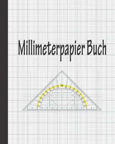 Millimeterpapier Buch: Notizblock in Millimeter, Millimeter Papier, 120 Seiten, Hellgraue Linien, Doppelseitig, nicht perforiert, Softcover, perfekt ... Mathe, Wissenschaft, Skizzen, Bullet Journal